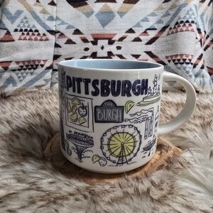 Starbucks Pittsburgh Mug with Black and Yellow Design